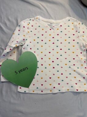 Old Navy - Colourful Heart Pattern Waffle Knit Kids Shirt
